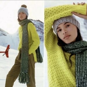 Anthropologie Yellow Bia Mock Neck Tunic Sweater Size M